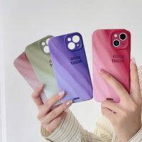 เคสฟิลลิ่งแบบใหม่ Gradient English Phone Case สำหรับ iPhone14ProMax สเตอริโอน้ำระลอกโทรศัพท์สำหรับ iPhone13 Dopamine Lover Case สำหรับ iPhone12ProMax เวอร์ชั่นเกาหลีกรณีโทรศัพท์แฟชั่นสำหรับ iPhone11