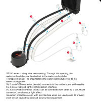 ปลอกหุ้มท่อ Argh 5V 3Pin Selang Pendingin Argh สำหรับ PC