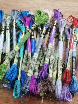 19Pcs Metallic Embroidery Skein Threads Multi-Color Embroidery Floss