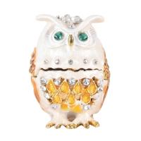 Cute Owl Trinket Organizer Enamel Necklace Jewelry Storage Box for Home Decor A5KE