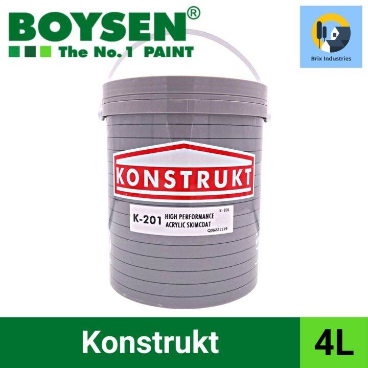 Boysen Konstrukt Permaplast K-201 4 Liters (Gallon) High-Performance ...