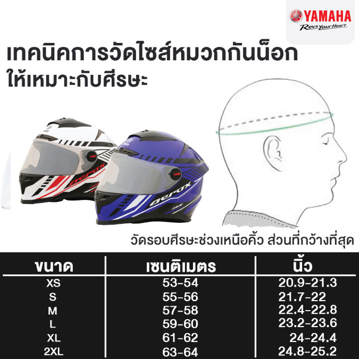 yamaha-หมวกกันน็อกเต็มใบปิดคาง-helmet-u1-aerox