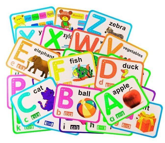 Flash cards for kids Alphabet Numbers Animals | Lazada PH