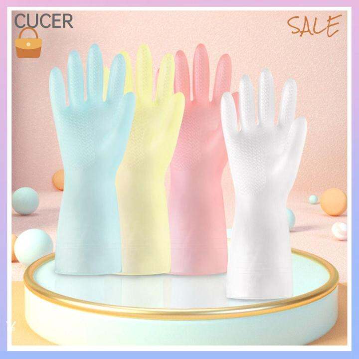 CBT Waterproof Rubber Gloves Reusable Latex Dishwashing Gloves Cleaning