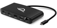 OWC Thunderbolt 3 Mini Dock, Bus-Powered 5-Port Multi-Adapter with Dual 4K HDMI, Dual USB &amp; Gigabit Ethernet, Integrated 7.2-inch Thunderbolt 3 Cable, (OWCTB3MDK5P)