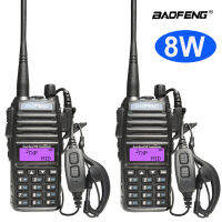 2ชิ้นเซ็ตจริง8วัตต์พลังงาน B Aofeng UV-82แบบพกพาวิทยุ FM เครื่องส่งรับวิทยุยูวี82 CB แฮมวิทยุ Vhf Uhf UV82วิทยุรับส่งสัญญาณหูฟัง