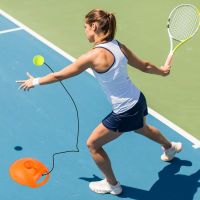 4 Pieces Tennis Training Ball with String Tennis Trainer Balls Self Practice Tool Equipment for Exercise