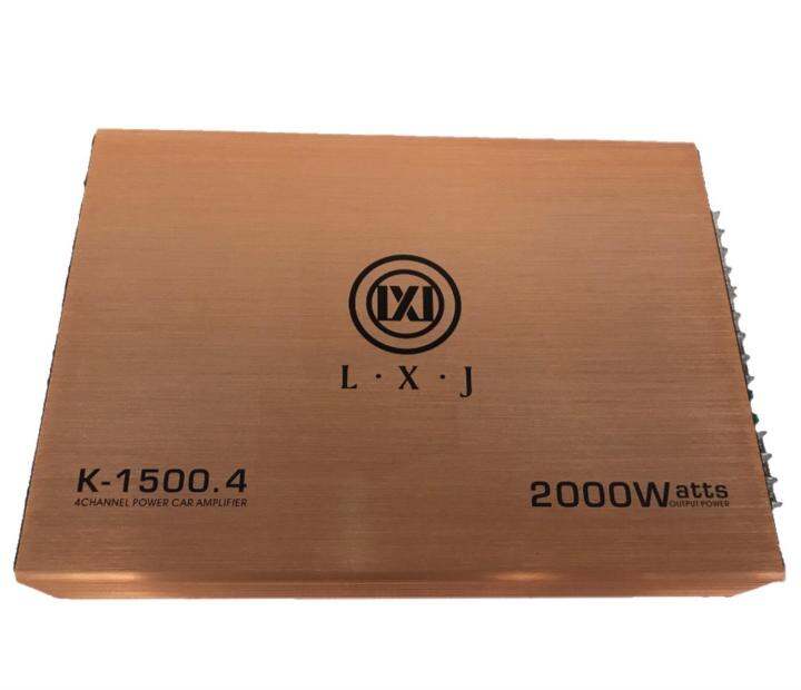 lxj-แอมป์ขยายรถยนต์-4ch-2000w-audiopipe-k1500-4เพาเวอร์แอมป์4ชาแนล-2000w-ขยายเสียงลำโพงติดรถยนต์2000w-ส่งไว-เก็บเงินปลายทางได้-lxj-รุ่นk-1500-4สีทอง