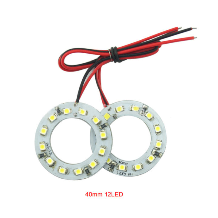 xinsu-ดวงตานางฟ้าสำหรับรถยนต์ขนาด40มม-จำนวน2ชิ้น3528-1210smd-สีขาวแหวนเฮโลไฟหน้ารถมอเตอร์ไซค์แบบ-led-แสงไฟที่ตานางฟ้า