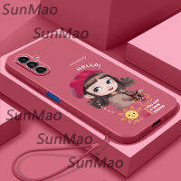 For เคสโทรศัพท์ Samsung A13 5G Samsung A04S เสื้อโค้ทสาว Softshell ขอบตรง