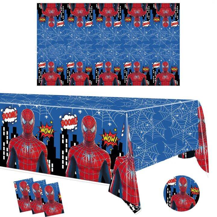 Spiderman Birthday Party Tablecloth Disposable Plastic Table Cover ...
