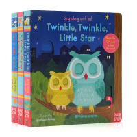 New edition of single along with me3 Book twinkle little star / Hey diddle original English classic nursery rhyme enlightenment operation mechanism paperboard book