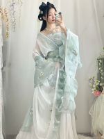 Chinese Hanfu Dress Women Ancient Traditional Embroidered Hanfu Sets Carnival Fairy Cosplay Costume Green Hanfu Dance Dress