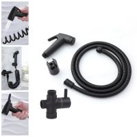 Black Bidets Toilet Spray Gun Small Shower Head Sprinkler Spray Handheld Multi Function With Hose Bracket Valve Bathroom Garden