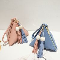 ZZOOI leather handbag Mini Triangle Women Clutch Purse Hand Bag Lady Clutches Casual Phone Package portefeuille femme