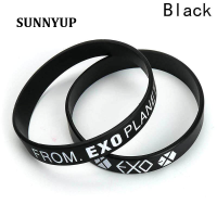 ซันนี่ kpop EXO สร้อยข้อมือบาสเกตบอลกีฬาสายรัดข้อมือสร้อยข้อมือสีดำและสีขาว