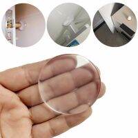 xfcbf6/1pcs Self-adhesive Door Handle Stopper Punch-free Anti-collision Round Silicone Door Stop Bumper Creative Wall Protector