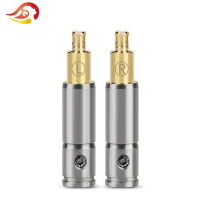 QYFANG 1 Pair Headphone Plug Beryllium Copper Pin A2DC Jack Stainless Steel Shell For ATH ESW750 770H 990H ADX5000 MSR7B Headset
