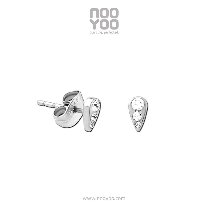 nooyoo-ต่างหูสำหรับผิวแพ้ง่าย-drop-with-crystal-surgical-steel