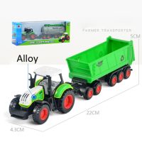 Children Metal With Plastic Detachable Emulational Farm Truck Toys Tractors Water Truck Inertial Car Kids Play Gift Set