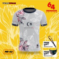 [เสื้อยืด Cloud Sense]    TEAMWEAR MR02 - Merdeka Edition (Raya flowers) STREET WEAR Jersey T shirt