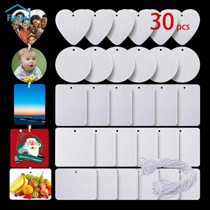 Fityle Sublimation Air Freshener Blanks Car Scented Sheets Lazada PH