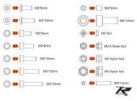 TRON Screw Set No. 2  ชุดน๊อตต่างๆ ชุดที่2  อะไหล่ ฺฮอบังคับ Tron 5.5 ฮอไซด์ 550 Part NO.TR507-610