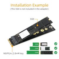 M.2 (NGFF) Key B+M to Key M Adapter Supports 2242/2260/2280 Type M.2 Key M SSD Dimension New Version Black M.2 NGFF SSD Adapter for PCI-E Bus SSD