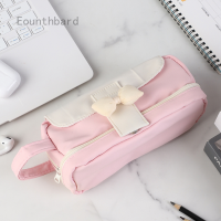 Eounthbard โบว์สีที่ตรงกันกล่องดินสอนักเรียนกล่องดินสอกล่องดินสอกล่องเครื่องเขียนสดใสขนาดเล็ก