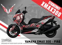 สติ๊กเกอร์สสำหรับติดรถ X-MAX - ลาย Fire