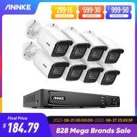 ANNKE 8MP 8CH ระบบรักษาความปลอดภัยวิดีโอเครือข่าย Poe เอสดีพิเศษ4K ระบบรักษาความปลอดภัย H.265 8MP NVR H800เสียงในกล้องวงจรปิดพีโออีกล้อง Bullet