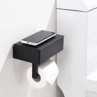 Toilet Paper Holder Wipes Dispenser With Shelf Flushable And Storage For Bathroom Keep Your Wipes Out Of Sight Wall Accessories Toilet Roll Holders