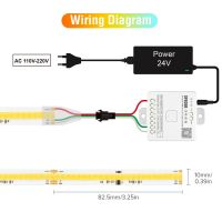 FCOB SPI CCT IC LED ริ้วสายไฟ WS2811แอดเดรส576 Leds 2700K ถึง6500K 10มม.DC24V ยืดหยุ่น FOB ความหนาแน่นสูงซังไฟ RA90