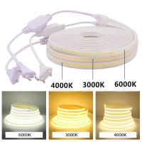 COB LED Strip Lights 220V Ultra-bright CRI 90 Flexible High Density Linear 240LEDs/m Tape Outdoor IP67 Waterproof Lamp For Room