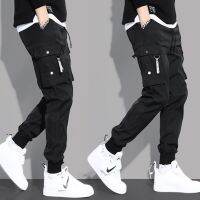 Spring Men Pants Hip Hop Harem Joggers Pants New Male Trousers Mens Solid Multi-pocket Cargo Pants Skinny Fit Sweatpants