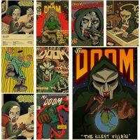 Vintage MF Doom โปสเตอร์สำหรับ Home, Bar หรือ Cafe Aesthetic Art Wall Decor ภาพวาด-Retro DIY Rapper นักร้องพิมพ์0712