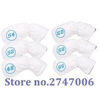 1pc Soft White PU Leather with Number Embroidery Golf Club Wedge Head Cover 48,52,54,56,58,60 Degree for Choose