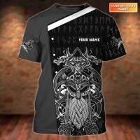 (All sizes are in stock)   Viking Tattoo Artist Skull Personalized 3D Full Print Mens T-shirt Summer Street T-shirt Unisex Casual Top DDR29  (You can customize the name and pattern for free)