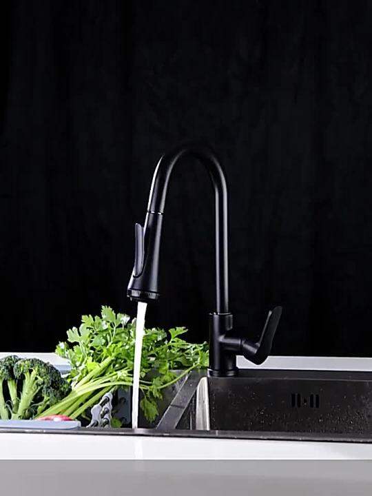Tianview Pullout kitchen faucet hot and cold wash basin universal