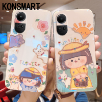 Konsmart เคสมือถือตัวการ์ตูนเคสมือถือ OPPO Reno10โปร10pro + 5G เคสหลังซิลิโคนสุดหรูสำหรับสาวอ้วน10 5G 2023