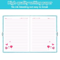 A5 Kawaii Cute Cartoon Plush Notebook Diary Journal Notepad Handbook Note Book with Lock Slow Rebound Gel Pen Back to School