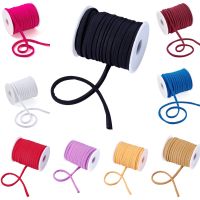 hot【cw】 20m/roll 5mm Cord String Soft Elastic Thread for Beading Braided Jewelry Making Crafting Sewing 21Color