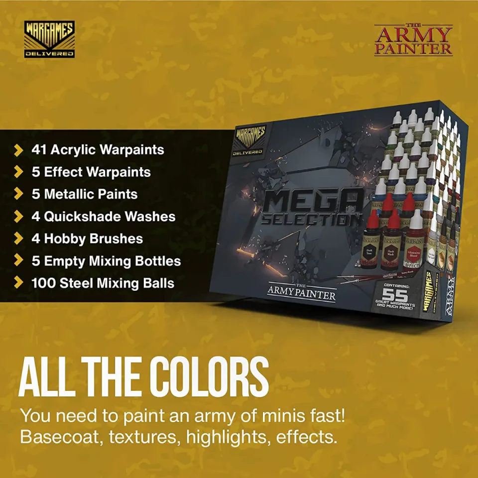 The Army Painter - Wargames Delivered Mega Miniature Paint Sets - Acrylic Model  Paints for Plastic Models - Miniature