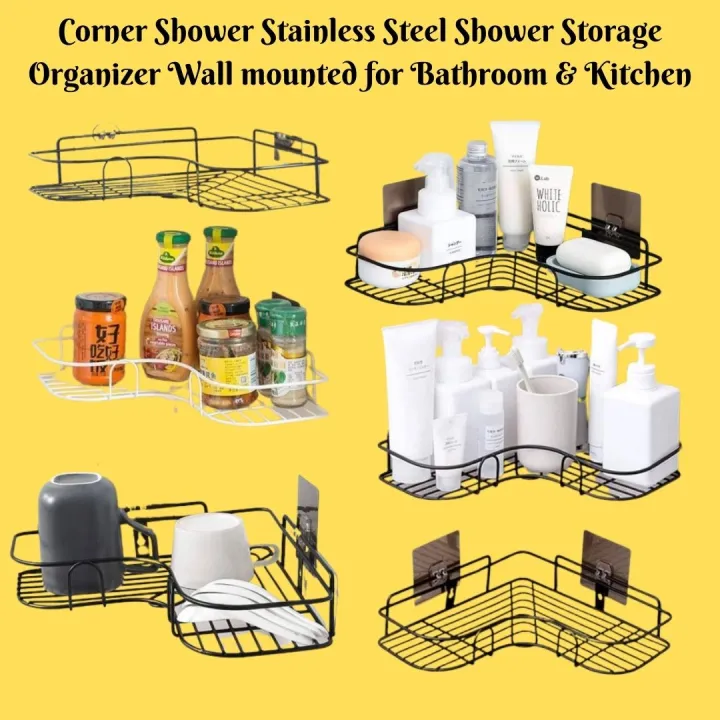 STACKABLE AND NEW STAINLESS RACK CORNER SHOWER STAINLESS STEEL SHOWER