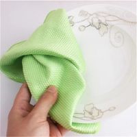 【cw】15Pcs 30*40cm Microfiber Cleaning Towel Absorbable Glass Kitchen Cleaning Cloth Table Window Car Dish Towel Rag 【hot】