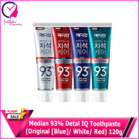 Median 93% Detal IQ Toothpaste (Original [Blue]/ White/ Red) 120g