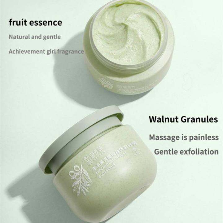 Body scrub whitening cream avocado scrub body deep clean exfoliating