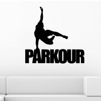 Parkour สติ๊กเกอร์ไวนิลรูปลอกติดผนังสตรีท Traceur ศิลปะประดับผนังโปสเตอร์ประดับยิมเด็กหนุ่มห้องนอนของตกแต่งสุดเท่ Z254