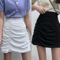 COD ✓ The Outline Shop27dgsd6gfd Hong Kong Women Pleated High Waist Solid Color Thin Short Skirt