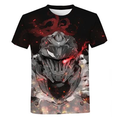 ใหม่ Goblin Slayer 3D การพิมพ์เสื้อยืดลำลองแฟชั่น Harajuku ขนาดใหญ่ Street เสื้อยืดรอบคอเสื้อ
